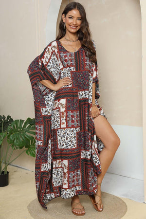 Vacation Staple Slit Dolman Sleeve Maxi Dress - MXSTUDIO.COM