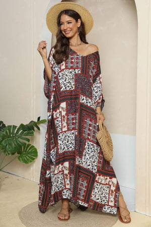 Vacation Staple Slit Dolman Sleeve Maxi Dress - MXSTUDIO.COM