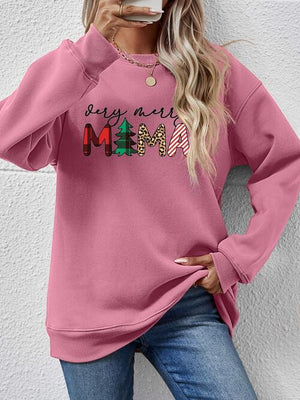 Very Merry Mama Long Sleeve Christmas Sweatshirt-MXSTUDIO.COM