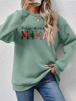 Very Merry Mama Long Sleeve Christmas Sweatshirt-MXSTUDIO.COM