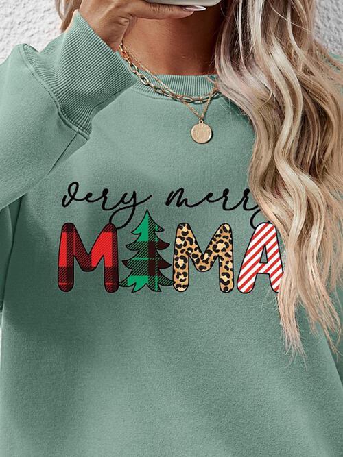 Very Merry Mama Long Sleeve Christmas Sweatshirt-MXSTUDIO.COM