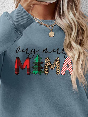 Very Merry Mama Long Sleeve Christmas Sweatshirt-MXSTUDIO.COM