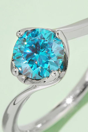 Vibrant Round Solitaire 1 Carat Moissanite Ring - MXSTUDIO.COM