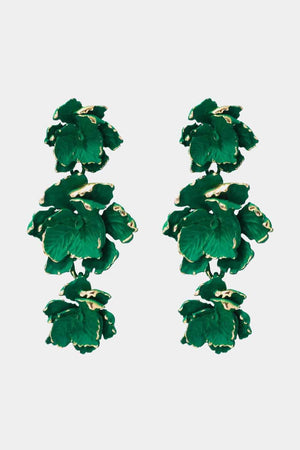 Vibrant Zinc Alloy Flower Dangle Earrings-MXSTUDIO.COM