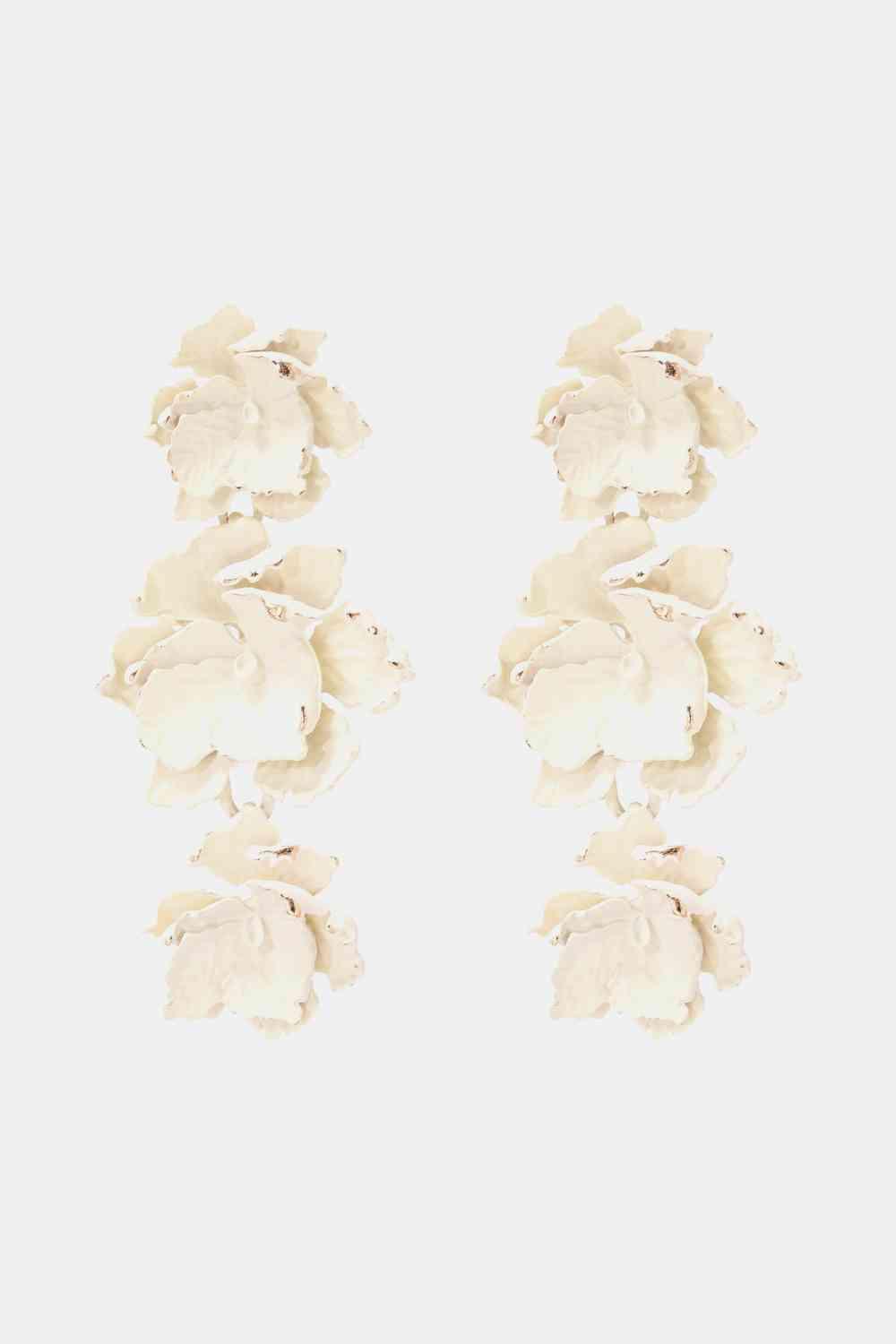 Vibrant Zinc Alloy Flower Dangle Earrings-MXSTUDIO.COM
