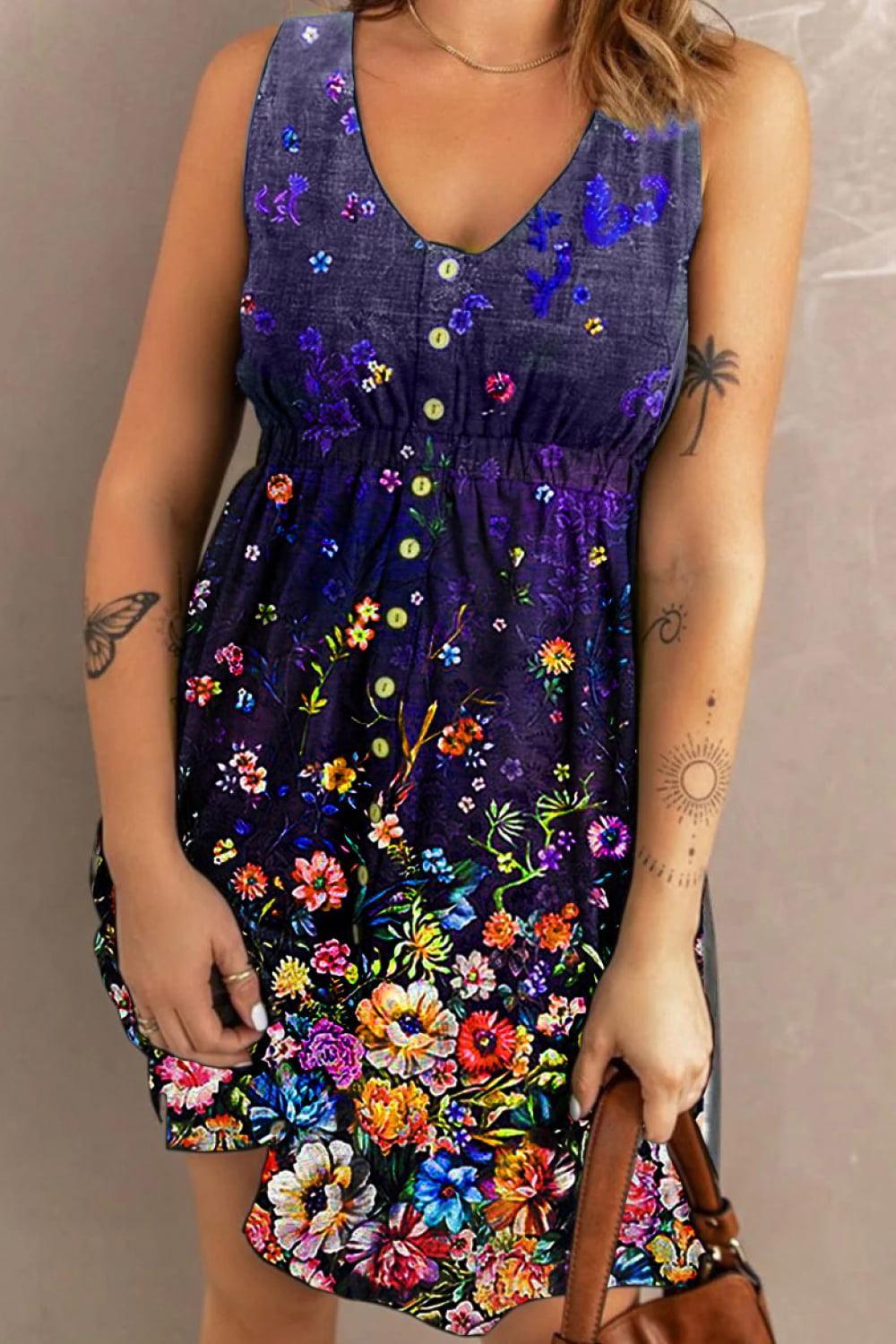 Vividly Fresh Scoop Neck Sleeveless Mini Dress - MXSTUDIO.COM