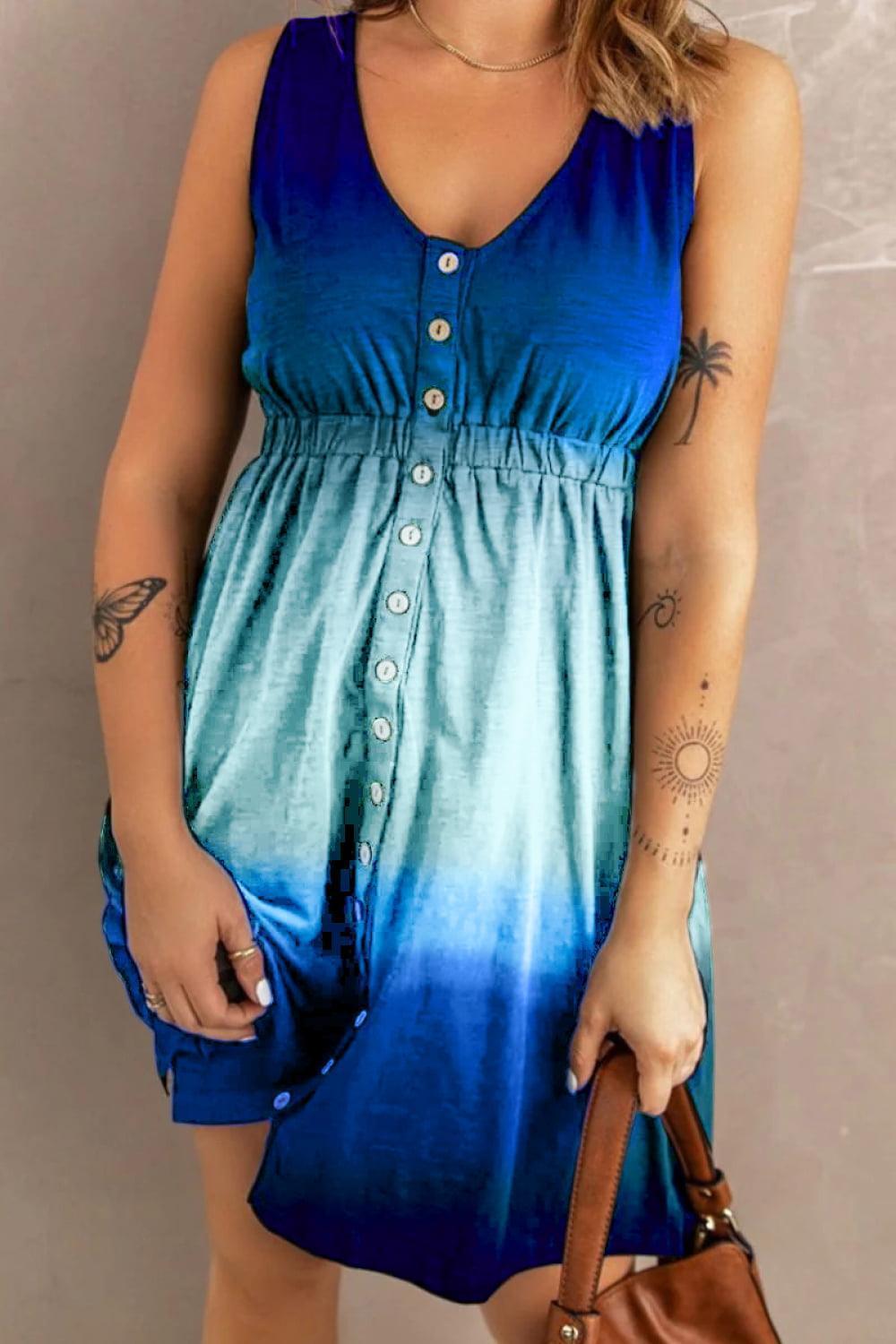 Vividly Fresh Scoop Neck Sleeveless Mini Dress - MXSTUDIO.COM