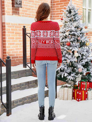 Walley World Crew Neck Red Christmas Sweater - MXSTUDIO.COM