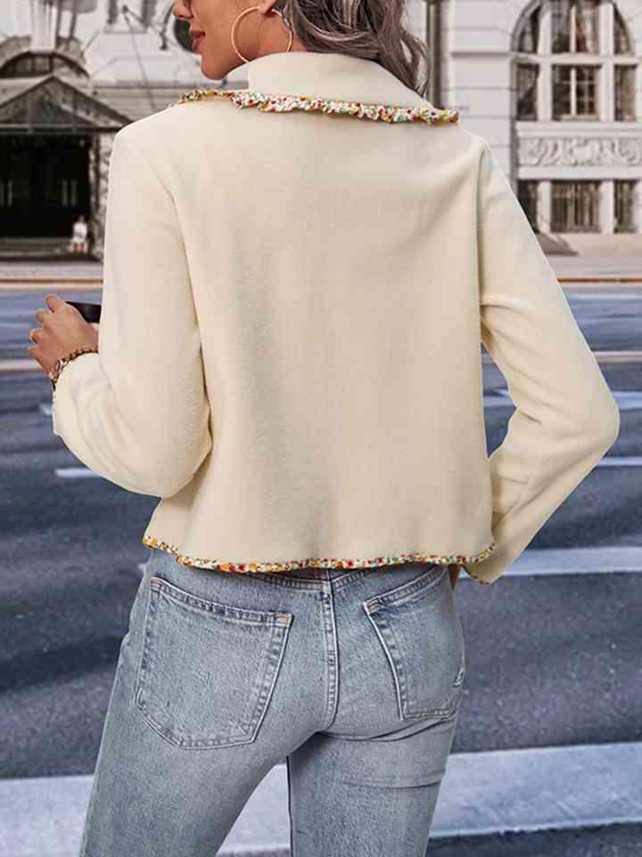 Warm Charm Collared Button Up Jacket-MXSTUDIO.COM