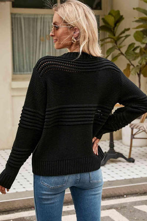 Warm In Style Mock Neck Pullover Sweater - MXSTUDIO.COM