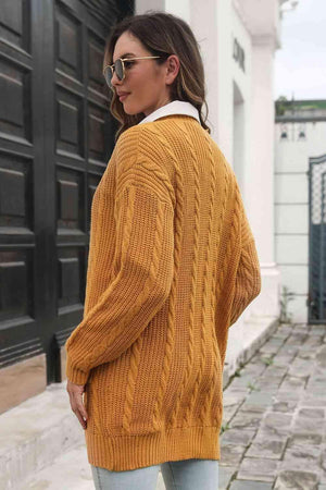 Warm Reinforcement Long Knitted Cardigan - MXSTUDIO.COM