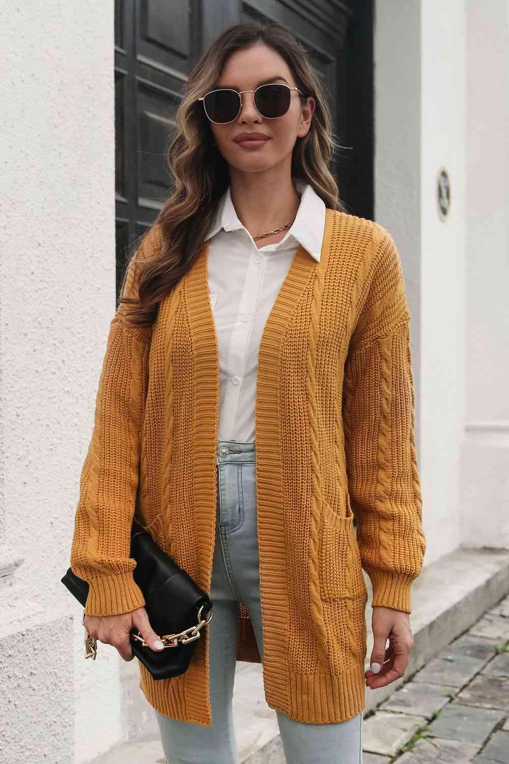 Warm Reinforcement Long Knitted Cardigan - MXSTUDIO.COM