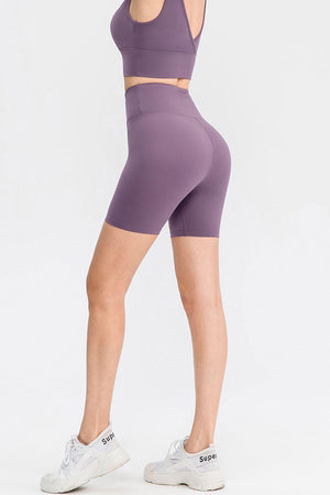Warm-Up In Style Slim Fit High Waisted Sports Shorts - MXSTUDIO.COM