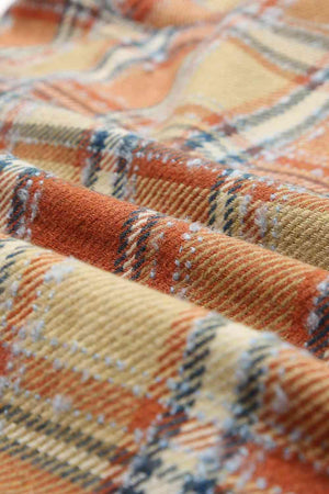 Warm Wanderer Buttoned Plaid Shirt Jacket - MXSTUDIO.COM