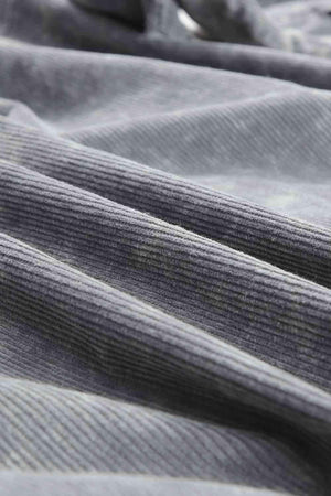 Washed Button Down Long Shirt Jacket - MXSTUDIO.COM