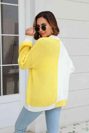 Wear All Year Round Knit Balloon Sleeve Cardigan - MXSTUDIO.COM