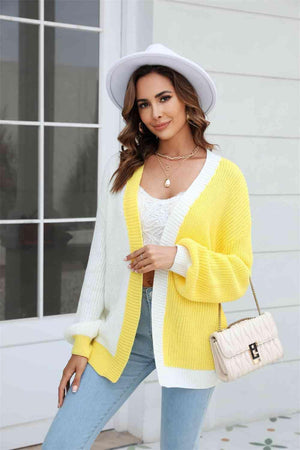 Wear All Year Round Knit Balloon Sleeve Cardigan - MXSTUDIO.COM