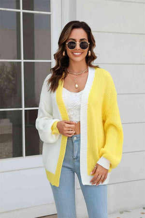 Wear All Year Round Knit Balloon Sleeve Cardigan - MXSTUDIO.COM