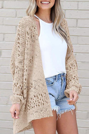 Wear All Year Round Open Knit Cardigan-MXSTUDIO.COM