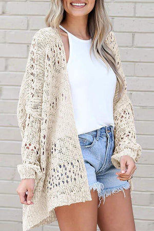 Wear All Year Round Open Knit Cardigan-MXSTUDIO.COM