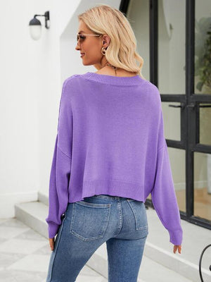 Wear Any Season Drop Shoulder Open Knit Cardigan-MXSTUDIO.COM