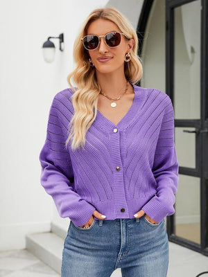 Wear Any Season Drop Shoulder Open Knit Cardigan-MXSTUDIO.COM