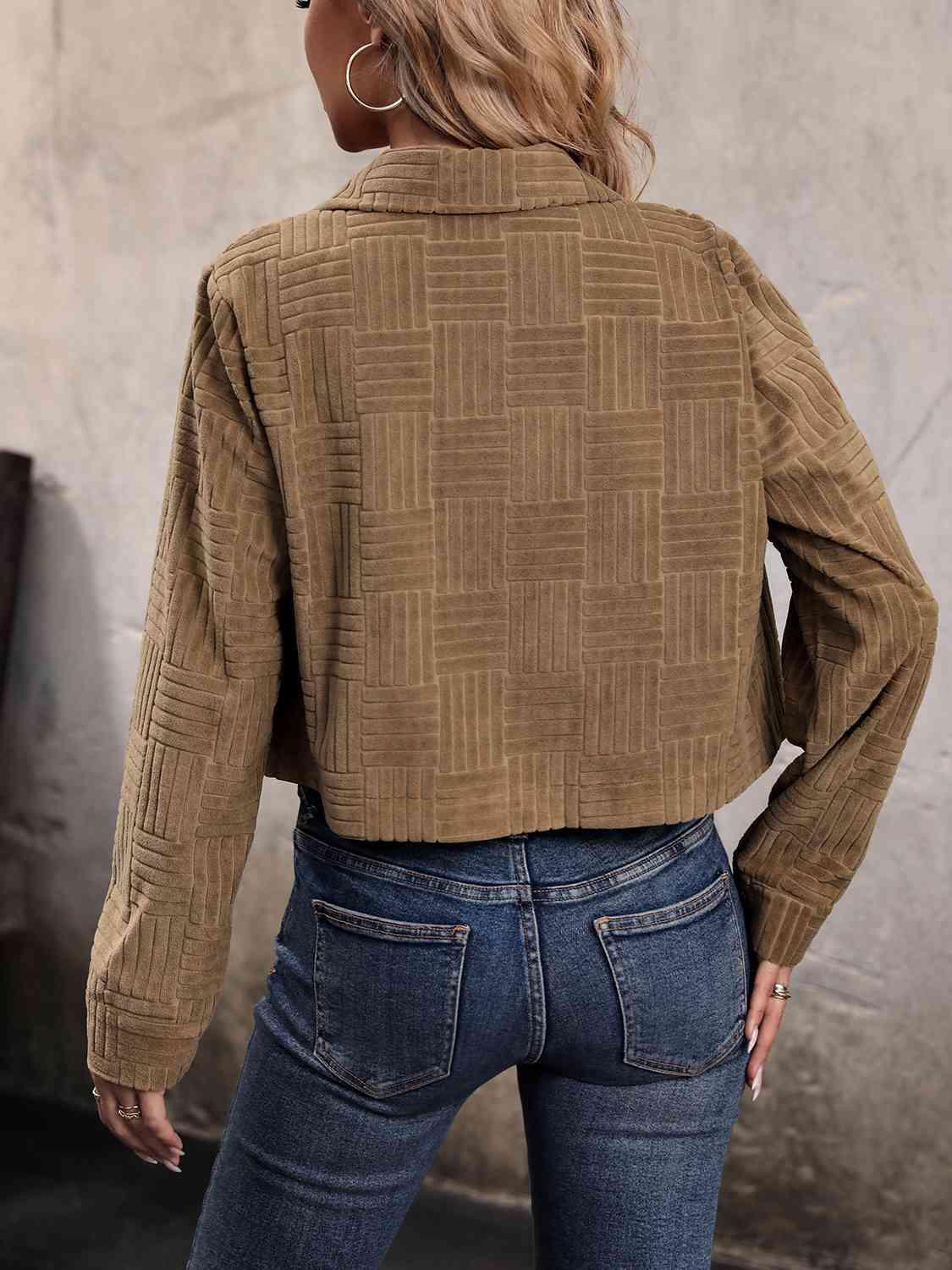 Wear Everywhere Collared Button Front Jacket-MXSTUDIO.COM