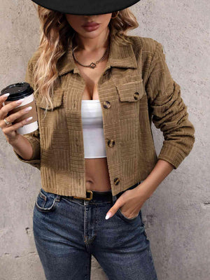 Wear Everywhere Collared Button Front Jacket-MXSTUDIO.COM