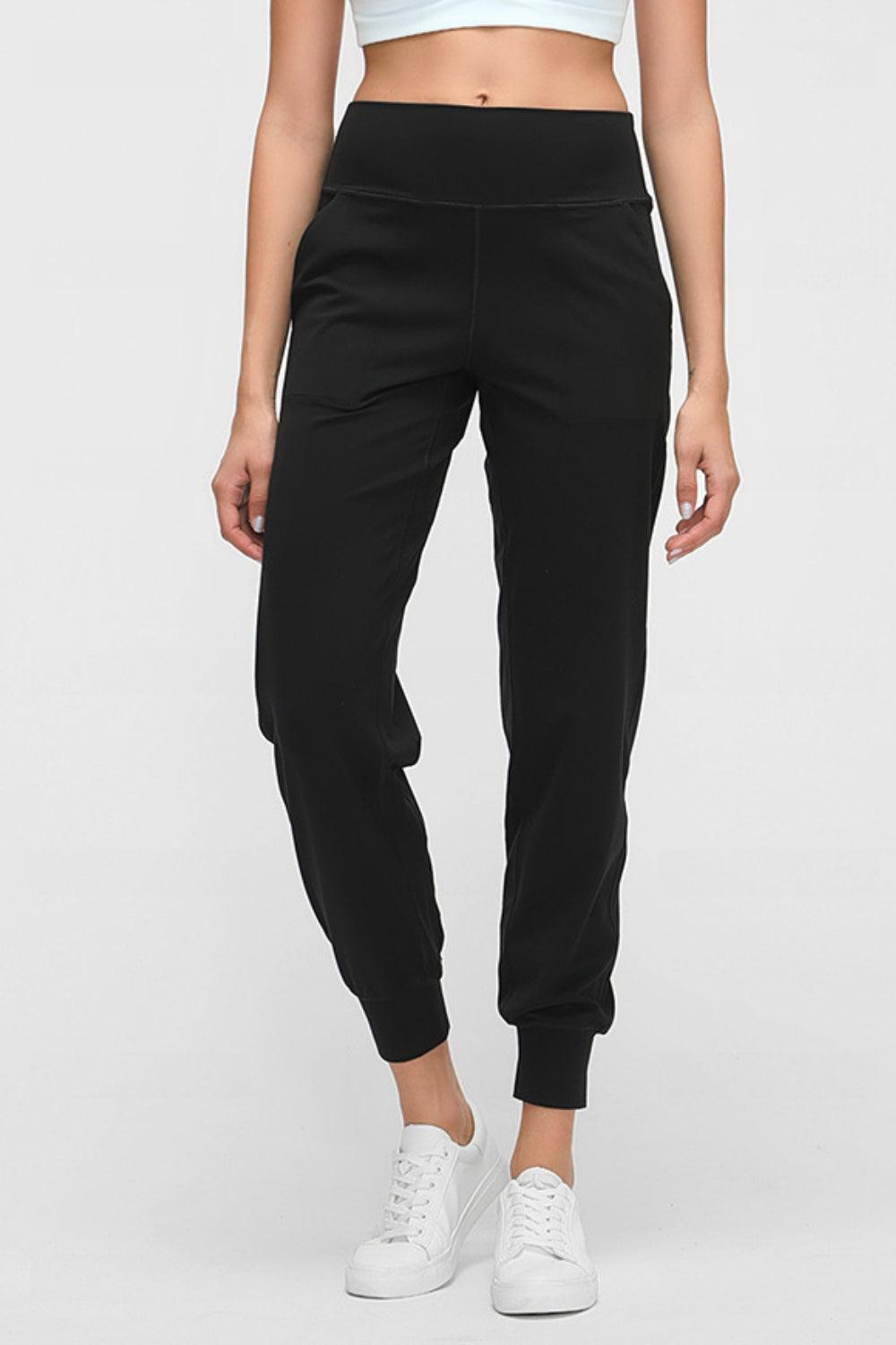 Wide Waistband Slant Pocket Pants - MXSTUDIO.COM