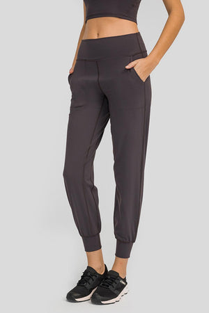 Wide Waistband Slant Pocket Pants - MXSTUDIO.COM