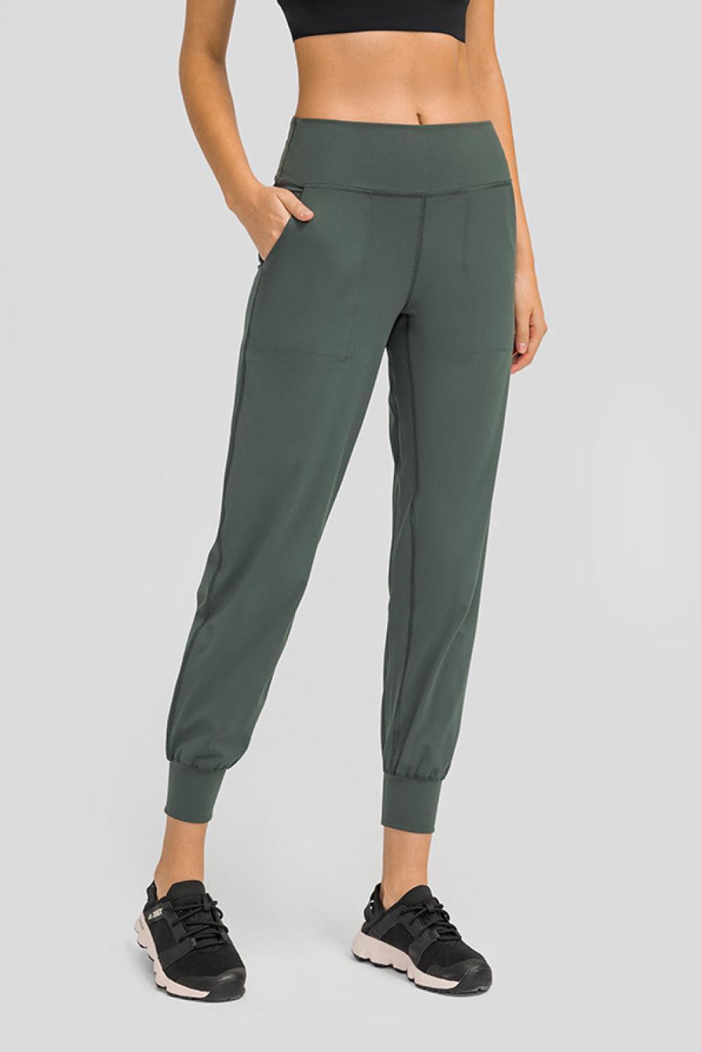 Wide Waistband Slant Pocket Pants - MXSTUDIO.COM