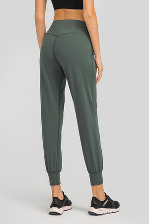 Wide Waistband Slant Pocket Pants - MXSTUDIO.COM