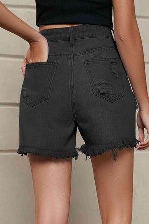 Wild West Fringe Distressed Denim Shorts - MXSTUDIO.COM