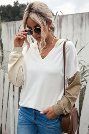 Winner's Mindset Color Block White Hoodie - MXSTUDIO.COM