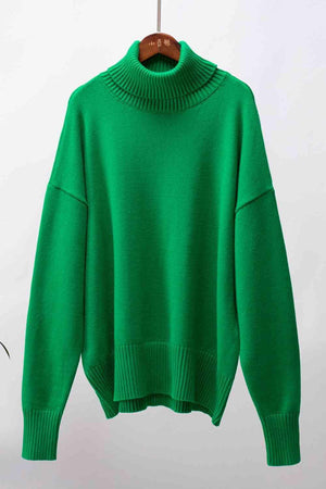 Winter Basic Knit Turtleneck Sweater-MXSTUDIO.COM