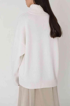 Winter Basic Knit Turtleneck Sweater-MXSTUDIO.COM