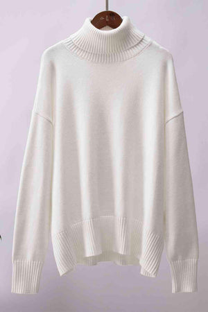 Winter Basic Knit Turtleneck Sweater-MXSTUDIO.COM