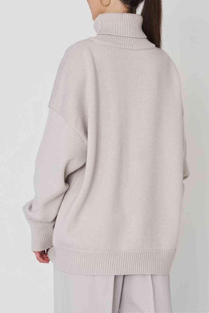 Winter Basic Knit Turtleneck Sweater-MXSTUDIO.COM