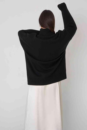 Winter Basic Knit Turtleneck Sweater-MXSTUDIO.COM