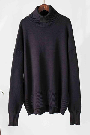 Winter Basic Knit Turtleneck Sweater-MXSTUDIO.COM