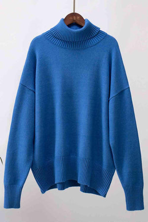 Winter Basic Knit Turtleneck Sweater-MXSTUDIO.COM
