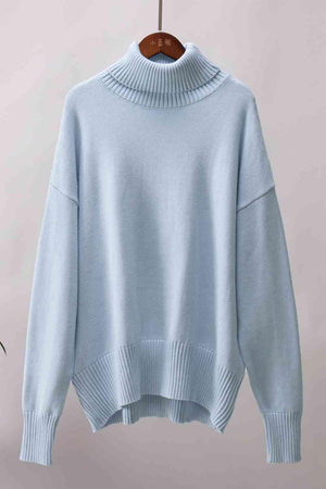 Winter Basic Knit Turtleneck Sweater-MXSTUDIO.COM