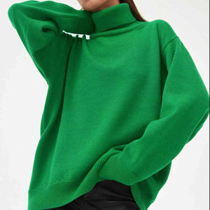 Winter Basic Knit Turtleneck Sweater-MXSTUDIO.COM