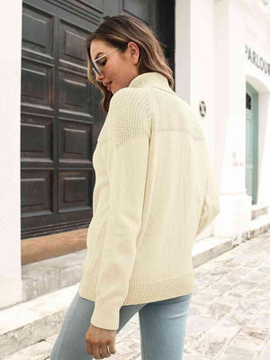 Winter Chic Raglan Sleeve Turtleneck Sweater - MXSTUDIO.COM