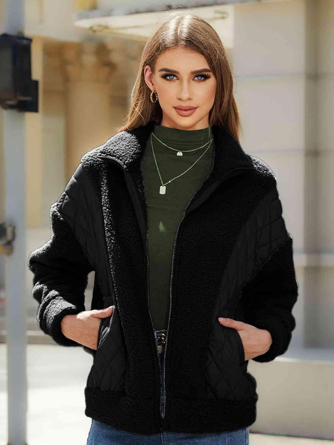 Winter Chic Zip Up Fuzzy Jacket - MXSTUDIO.COM