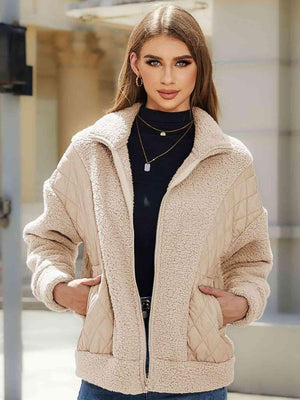 Winter Chic Zip Up Fuzzy Jacket - MXSTUDIO.COM