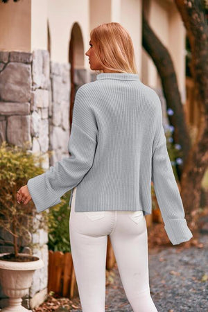 Winter Grace Drop Shoulder Cowl Neck Sweater - MXSTUDIO.COM