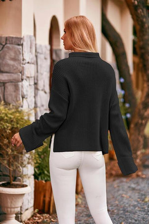 Winter Grace Drop Shoulder Cowl Neck Sweater - MXSTUDIO.COM