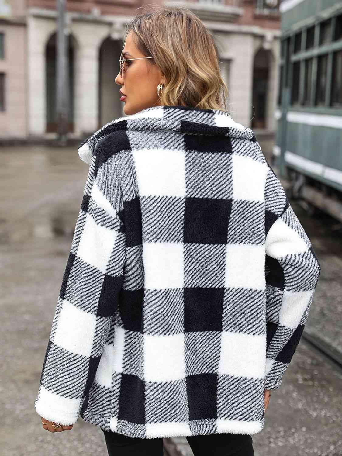 Winter Insulation Button Down Plaid Jacket - MXSTUDIO.COM