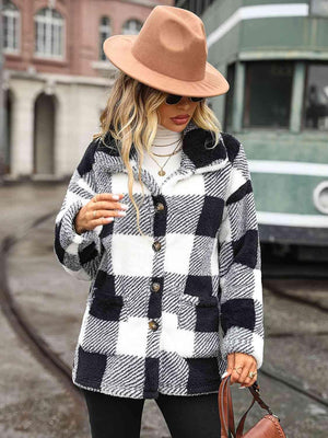 Winter Insulation Button Down Plaid Jacket - MXSTUDIO.COM